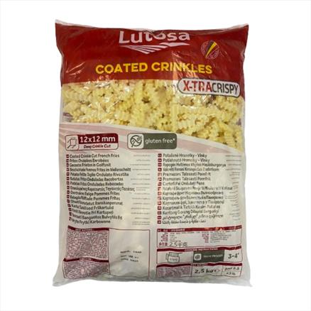 Lutosa Crinkle Cut Ziggy Fries 4x2.5kg