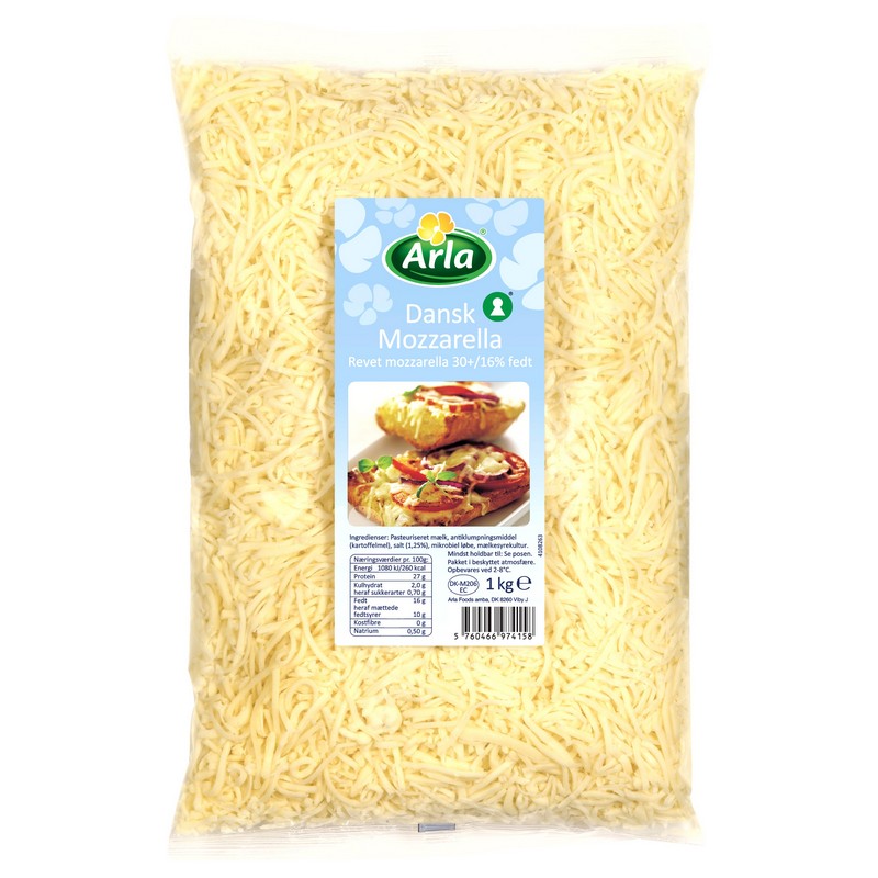 ARLA PRO SHREDDED MOZZARELLA 100% 6X2KG