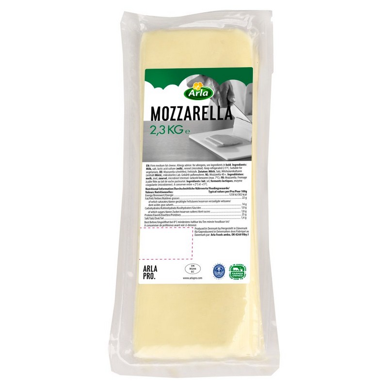 Block Arla Pro Mozzarella2.3kg