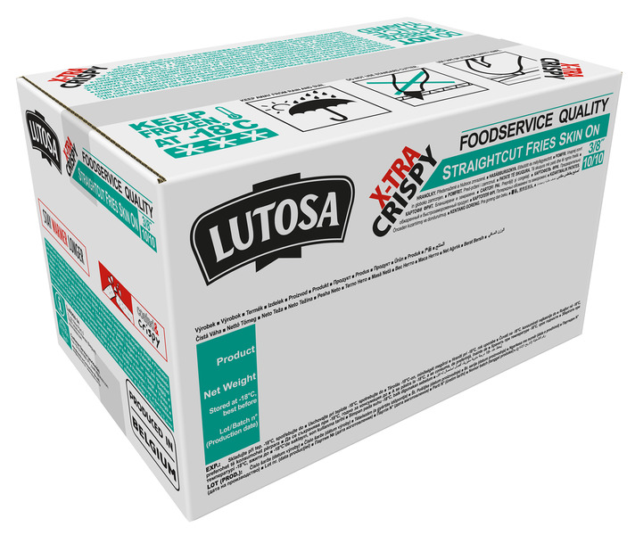 Lutosa 10x10mm Coated  Skin on Fries10kg