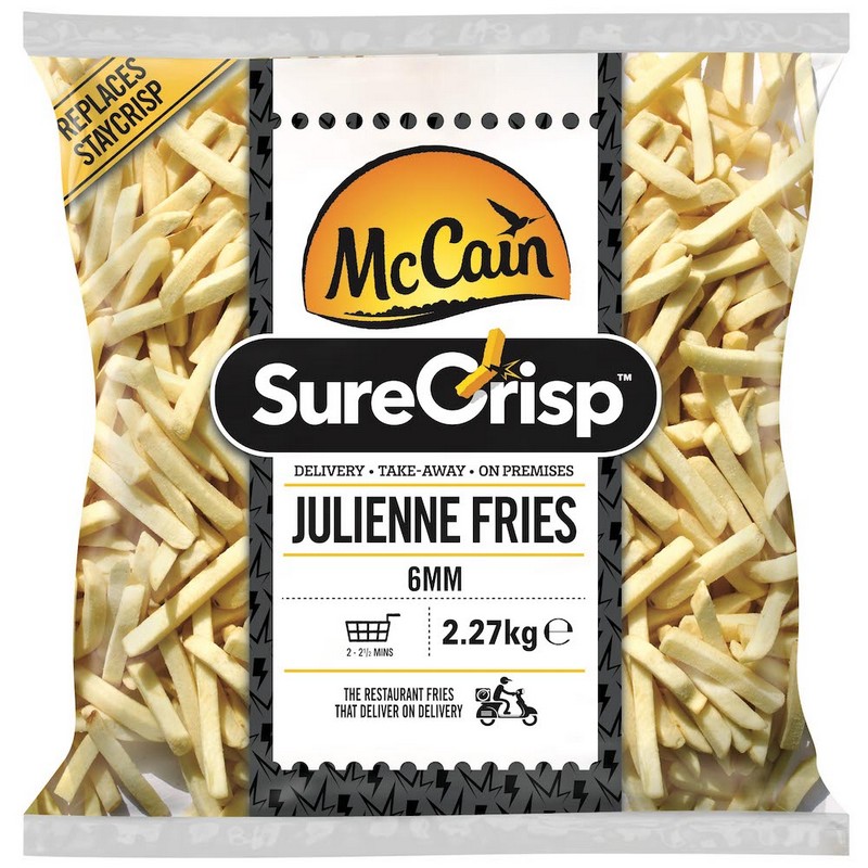 JULIENNE SURE CRISP FRIES MCCAIN CHIPS 4X2