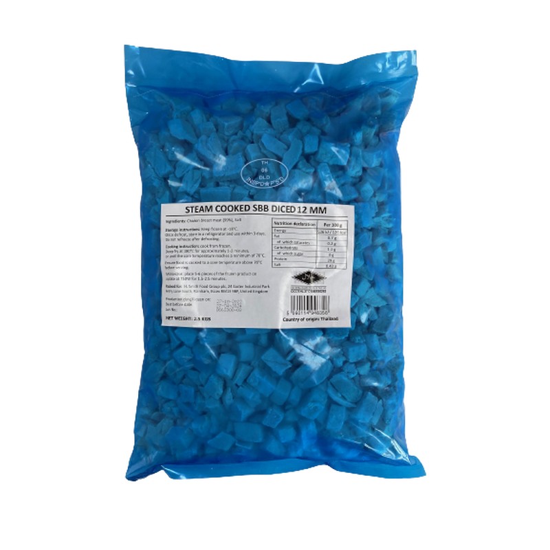 12MM SC DICED CHICKEN BREAST CUBES 2.5KG