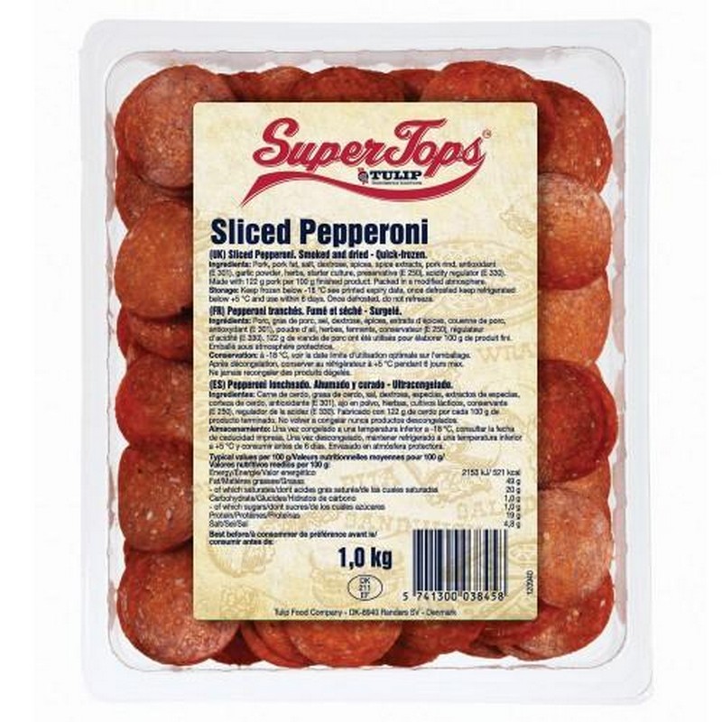 SUPERTOPS PEPPERONI SLICE 1KG