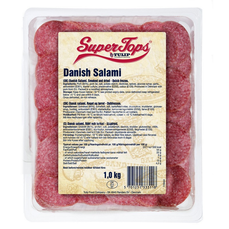 SUPERTOPS SALAMI SLICE 1KG