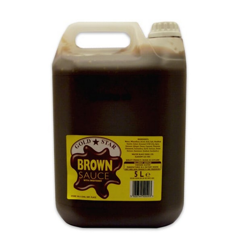 BROWN SAUCE  GOLD STAR 5 LTR