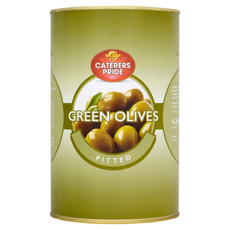 PITTED GREEN OLIVES 5KG