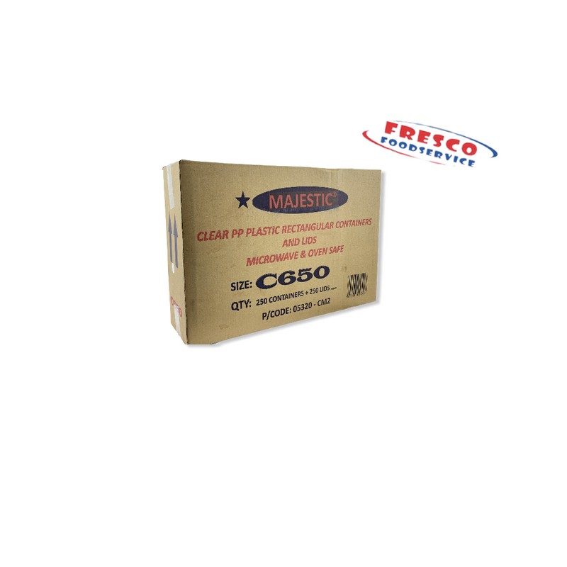 Pack IT C650ml CONTAINERS WITH LIDS 250p