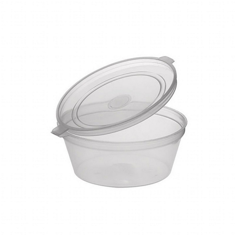 1oz HINGED CLEAR SAUCE CUPS & LIDS 1000pcs