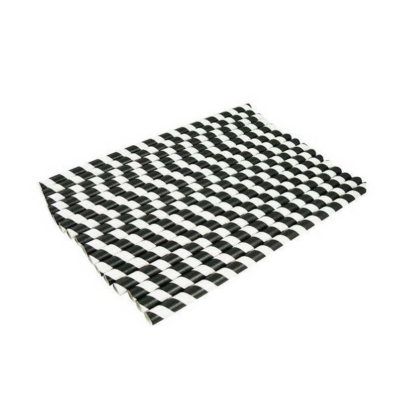 BLACK BIODEGRADABLE  STRAWS 8mm 250PCS