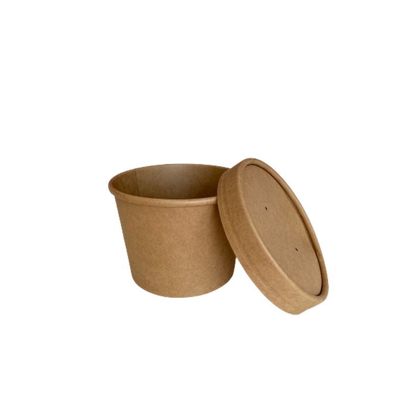 8oz PAPER SOUP CUP+LIDS  (227ML)  250PCS