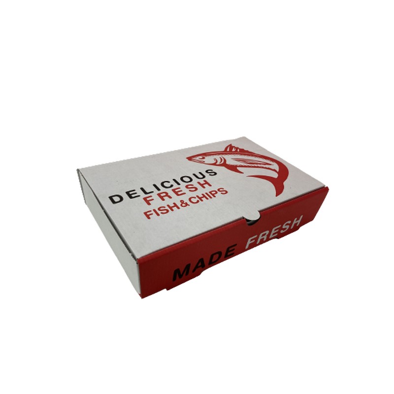 (2) 10 FISH  CHIPS BOXES 100PPCS