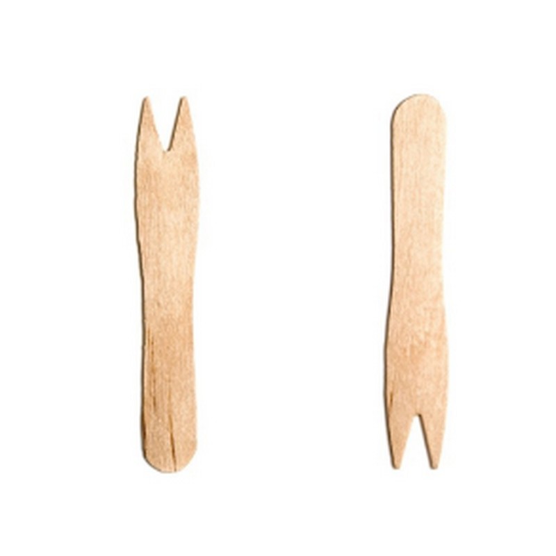 (SMALL) WOODEN MINI MR CHIP FORKS 1000PCS