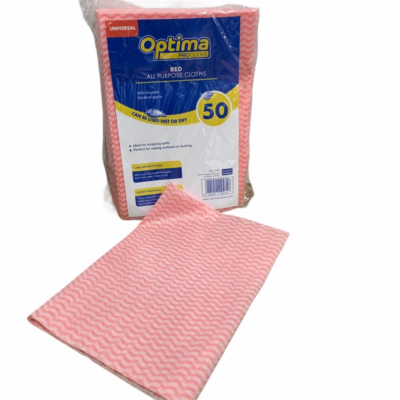 ALL PURPOSE CLOTHS *PINK 50PCS