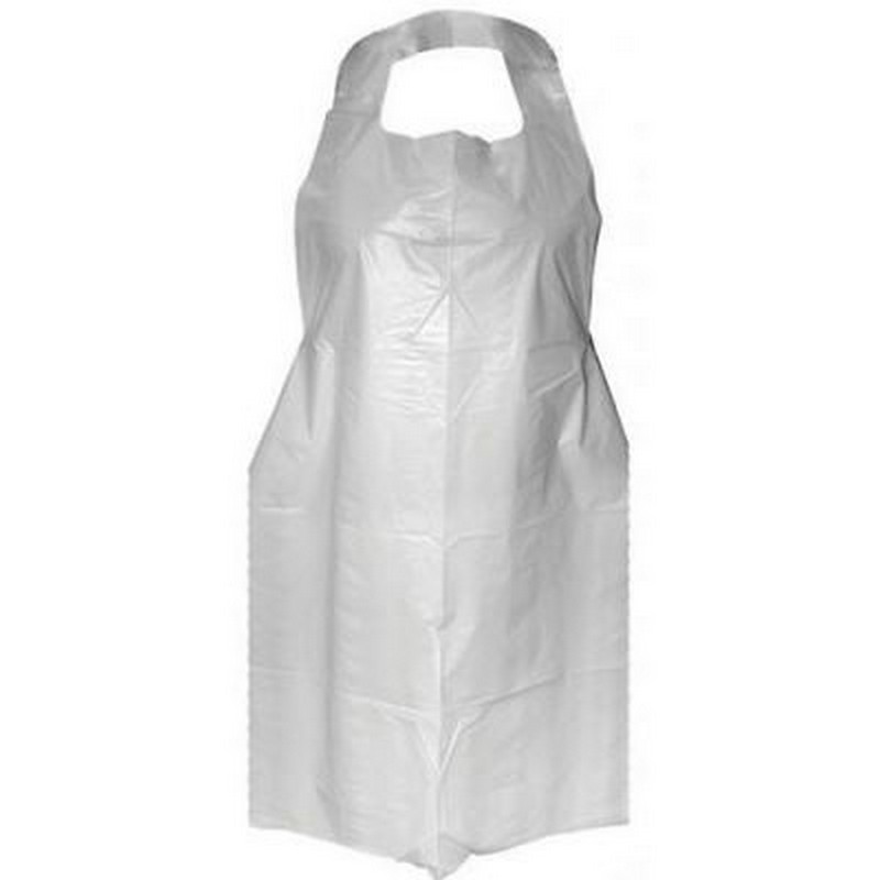 WHITE DISPOSABLE  APRONS 100PCS